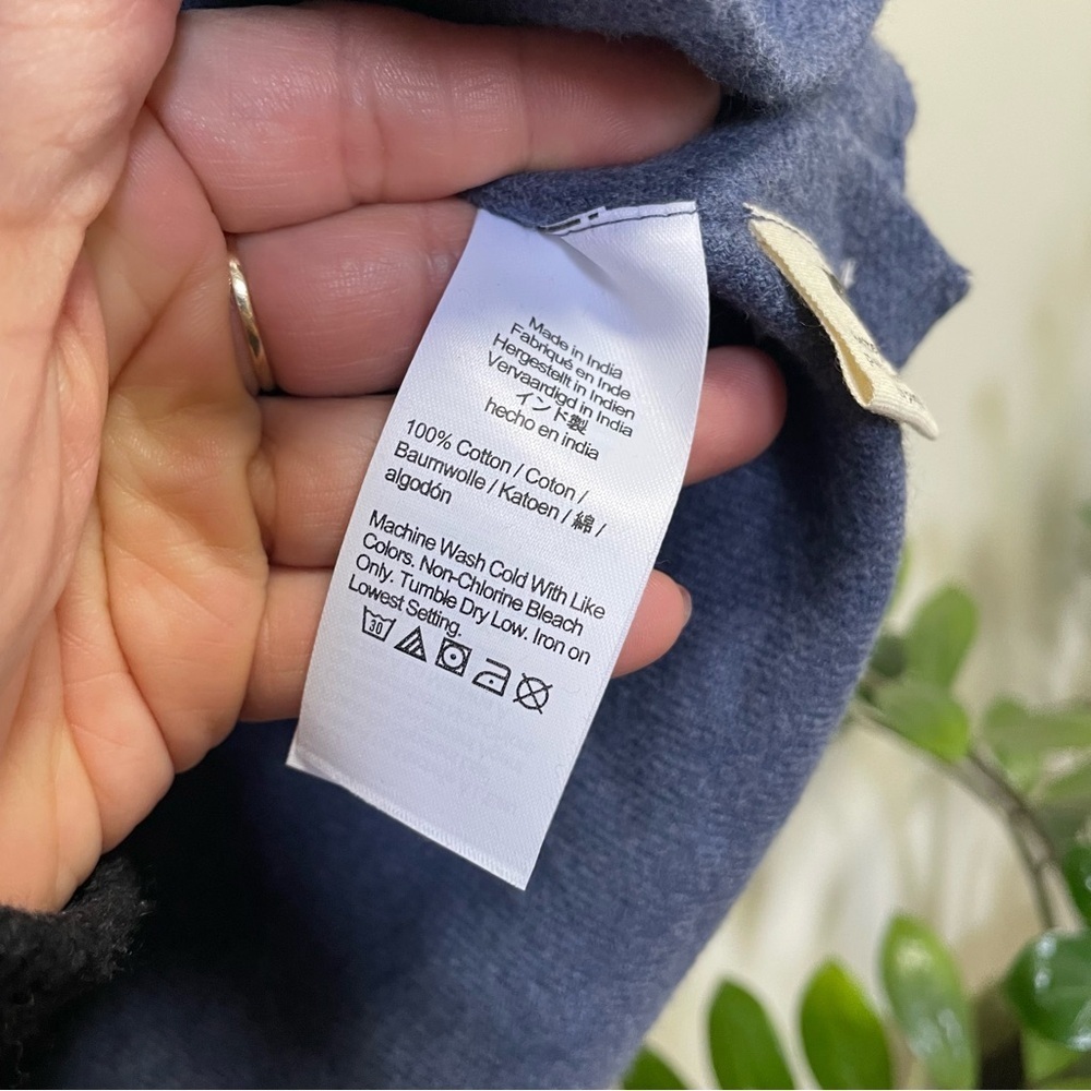 Madewell blue Flannel Side-Button Oversized Ex-Boyfriend Shirt S - Picture 11 of 11